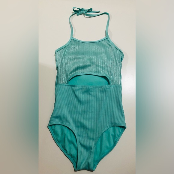 Light blue justice swimsuit 1 piece - Picture 1 of 3